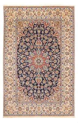 Dywan perski - Isfahan - Premium - 308 x 200 cm - ciemnoniebieski