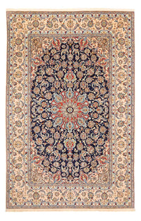 Dywan perski - Isfahan - Premium - 308 x 200 cm - ciemnoniebieski