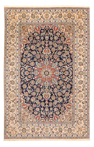 Dywan perski - Isfahan - Premium - 308 x 200 cm - ciemnoniebieski
