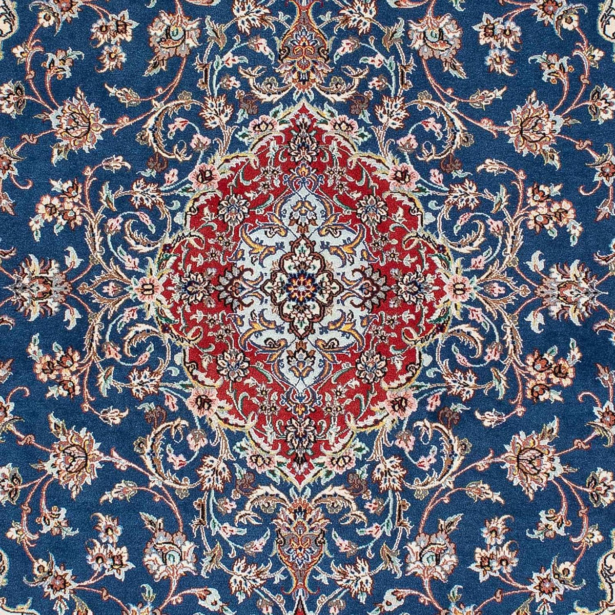 Dywan perski - Isfahan - Premium - 198 x 133 cm - niebieski