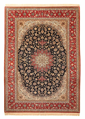 Dywan perski - Isfahan - Premium - 344 x 255 cm - ciemna czerwień