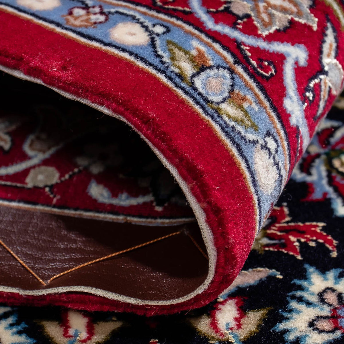 Dywan perski - Isfahan - Premium - 104 x 71 cm - ciemna czerwień