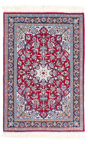 Dywan perski - Isfahan - Premium - 107 x 69 cm - czerwony