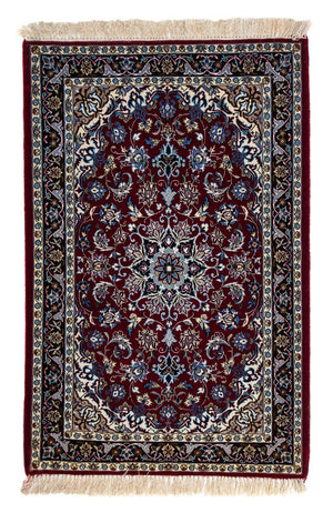 Dywan perski - Isfahan - Premium - 108 x 70 cm - ciemna czerwień