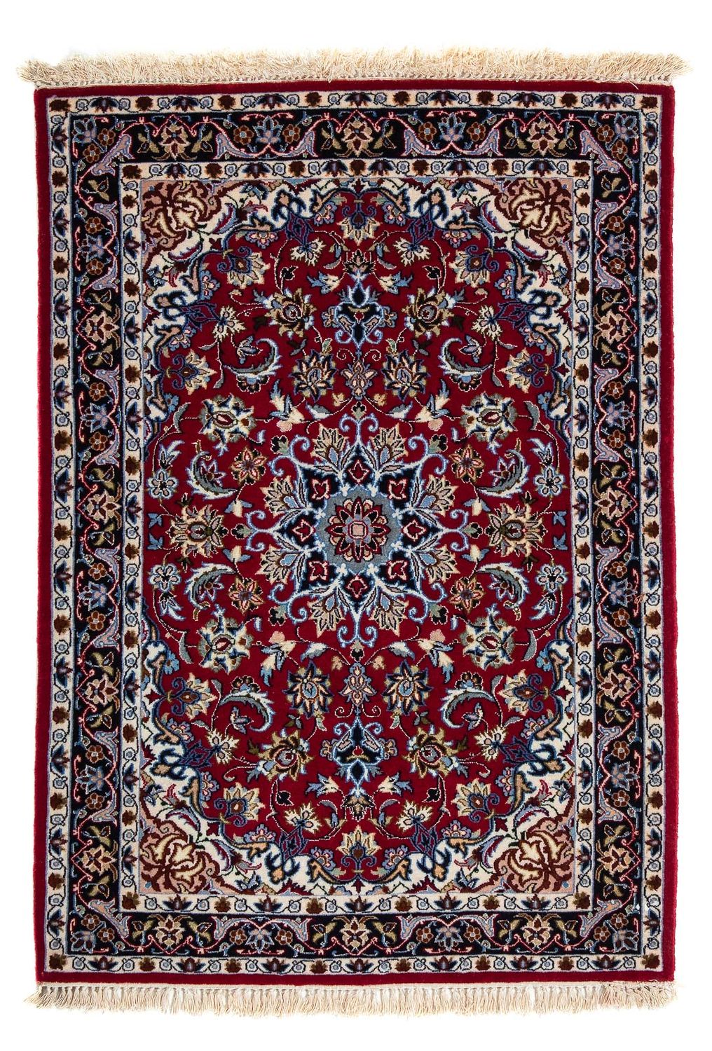 Dywan perski - Isfahan - Premium - 101 x 71 cm - ciemna czerwień