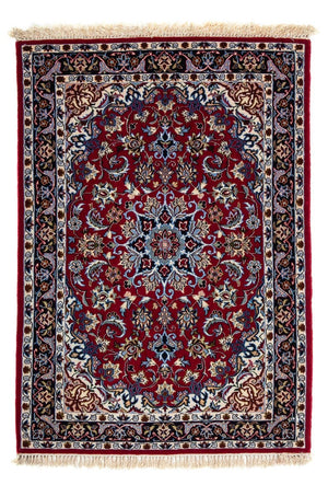 Dywan perski - Isfahan - Premium - 101 x 71 cm - ciemna czerwień