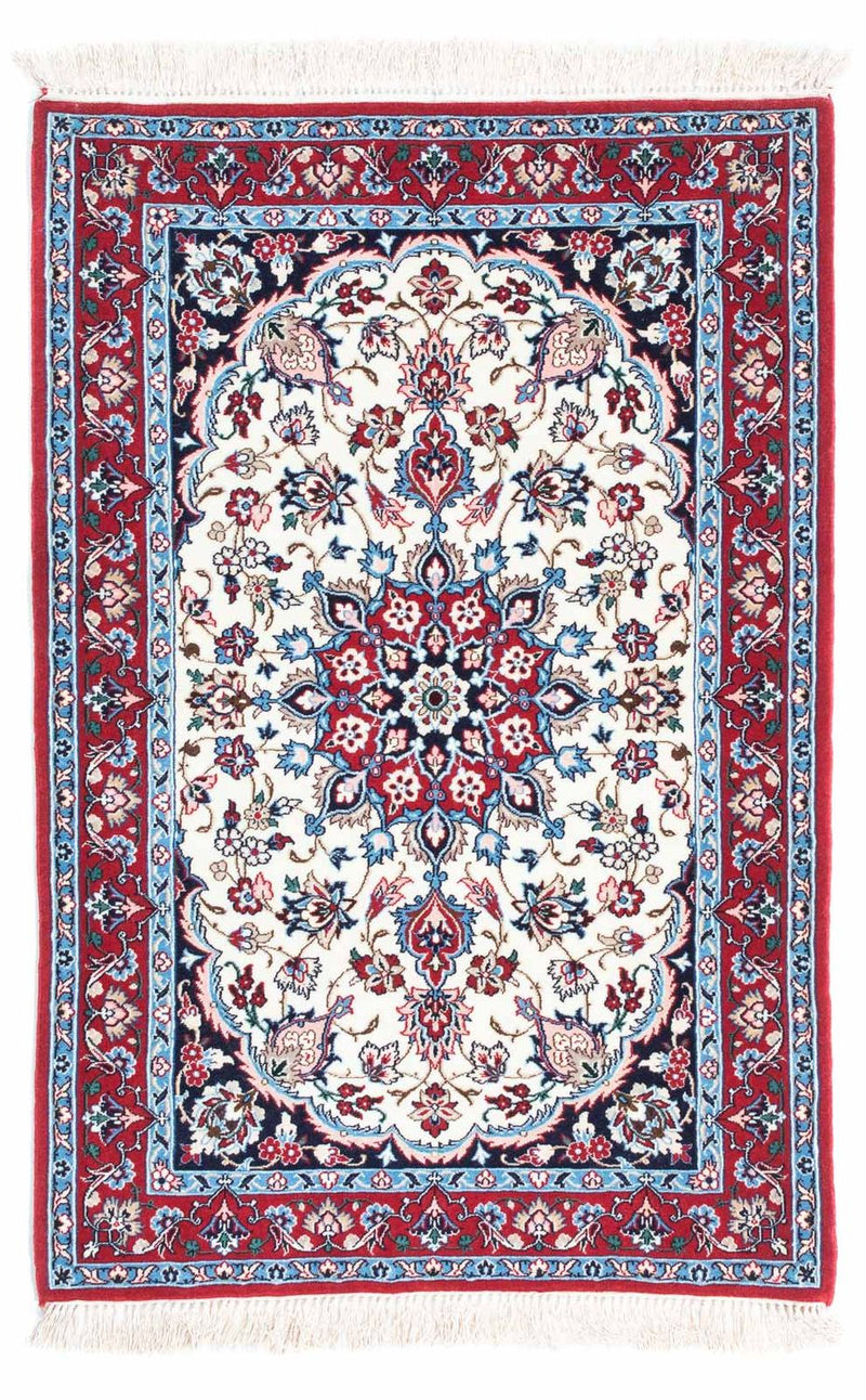 Dywan perski - Isfahan - Premium - 108 x 71 cm - beżowy