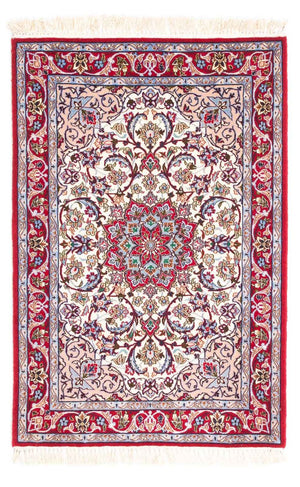 Dywan perski - Isfahan - Premium - 105 x 70 cm - beżowy