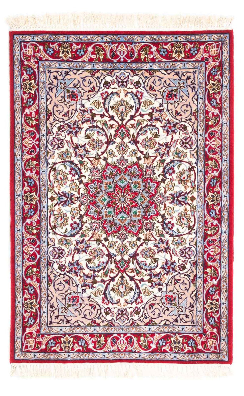 Dywan perski - Isfahan - Premium - 105 x 70 cm - beżowy