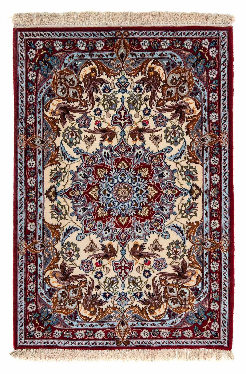 Dywan perski - Isfahan - Premium - 100 x 73 cm - ciemna czerwień