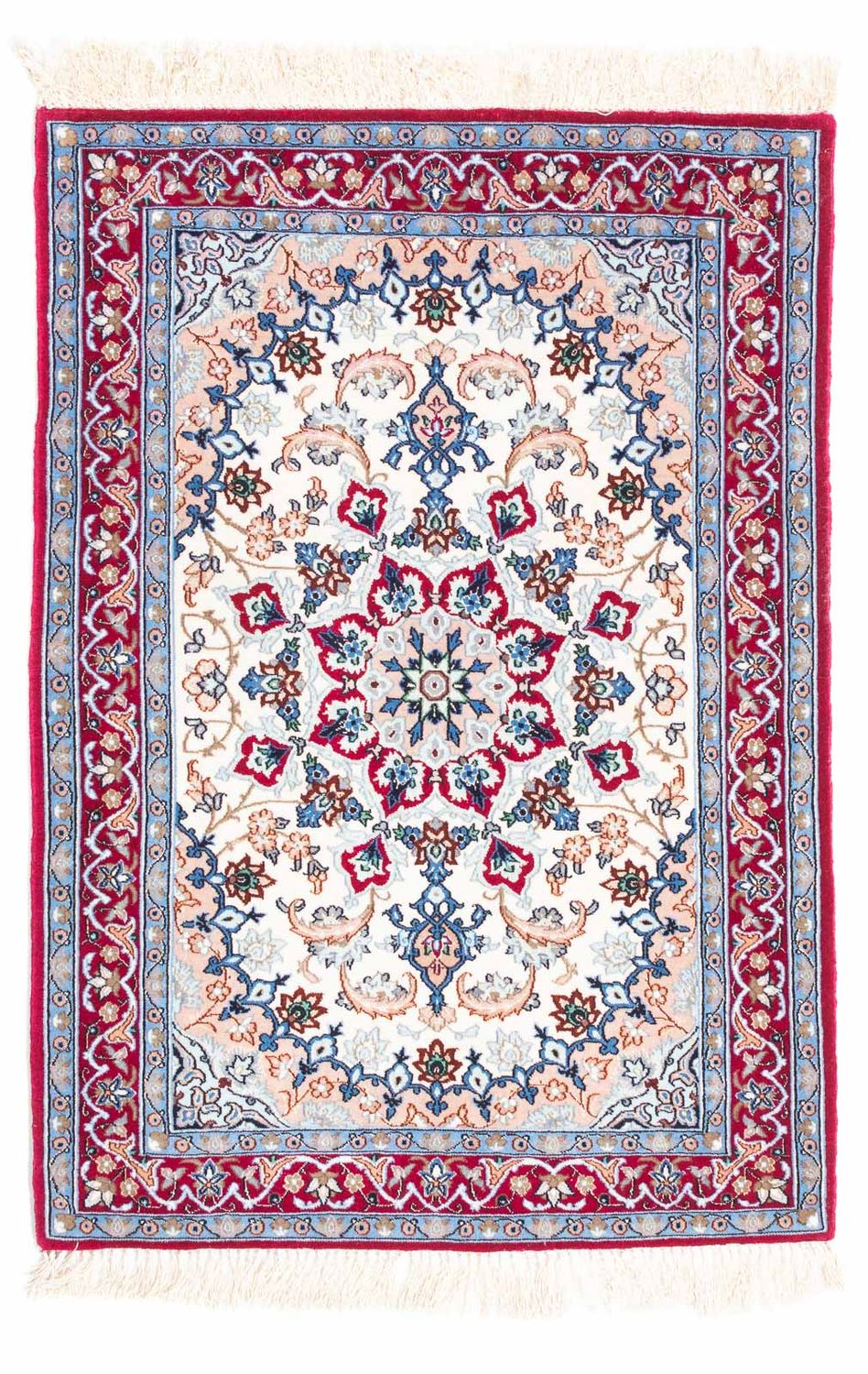 Dywan perski - Isfahan - Premium - 100 x 71 cm - beżowy