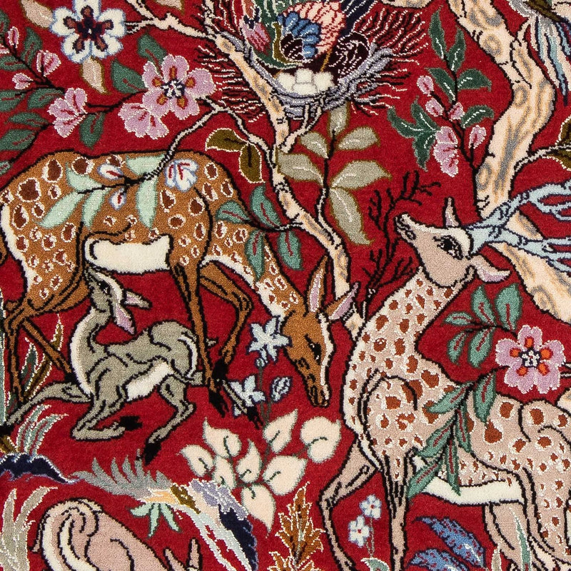 Dywan perski - Isfahan - Premium - 105 x 70 cm - czerwony