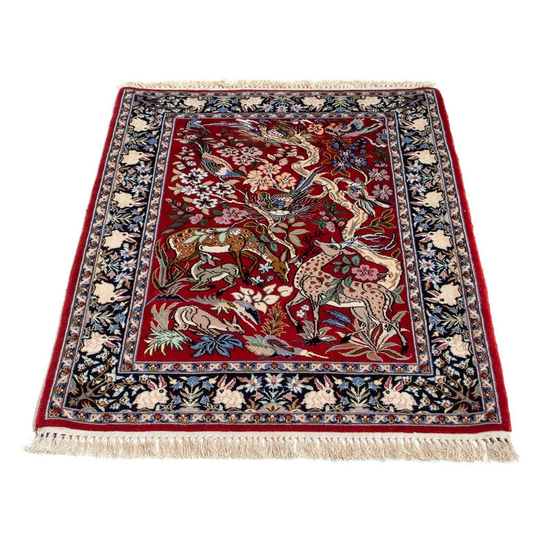 Dywan perski - Isfahan - Premium - 105 x 70 cm - czerwony