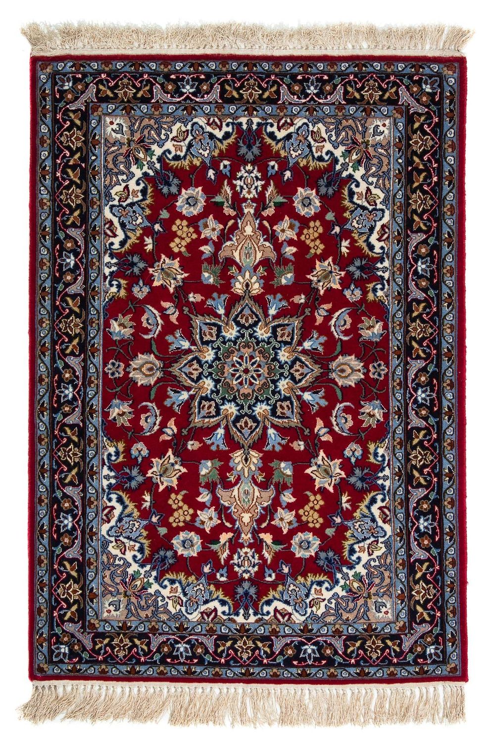 Dywan perski - Isfahan - Premium - 100 x 70 cm - ciemna czerwień