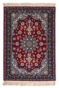 Dywan perski - Isfahan - Premium - 100 x 70 cm - ciemna czerwień