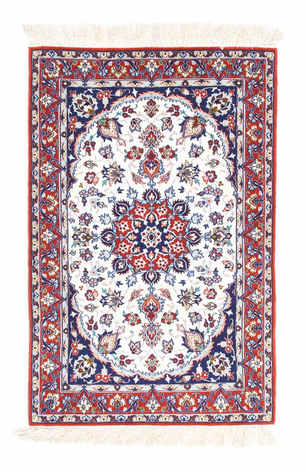 Dywan perski - Isfahan - Premium - 108 x 70 cm - beżowy