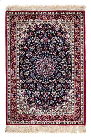 Dywan perski - Isfahan - Premium - 104 x 73 cm - ciemna czerwień