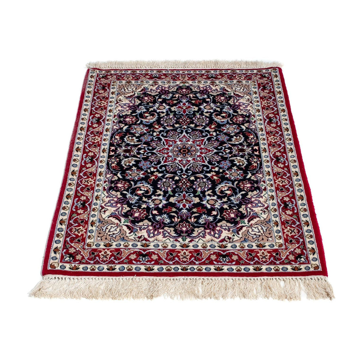 Dywan perski - Isfahan - Premium - 104 x 73 cm - ciemna czerwień