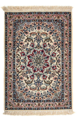 Dywan perski - Isfahan - Premium - 101 x 70 cm - beżowy