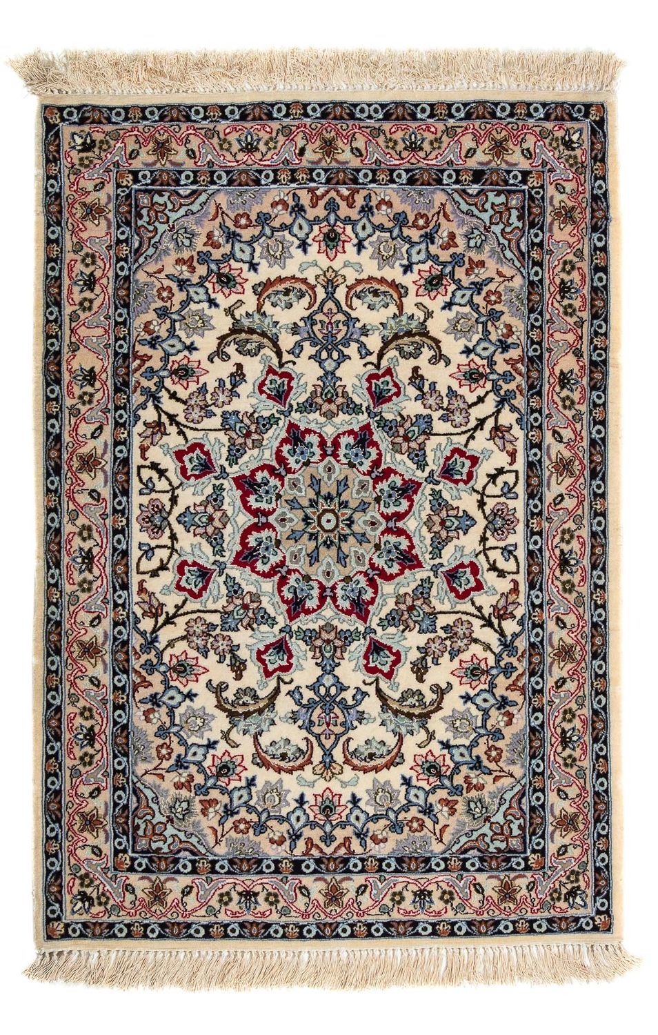 Dywan perski - Isfahan - Premium - 101 x 70 cm - beżowy