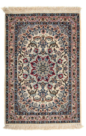 Dywan perski - Isfahan - Premium - 101 x 70 cm - beżowy
