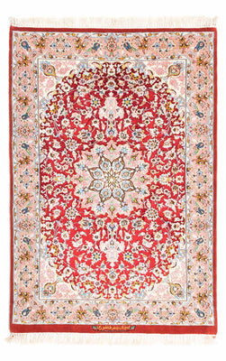 Dywan perski - Isfahan - Premium - 123 x 83 cm - czerwony