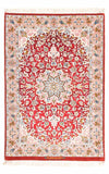 Isfahan Dywan 83x123cm - Dywan perski - Prostokątny / Czerwony / 83 x 123 cm Prostokątny