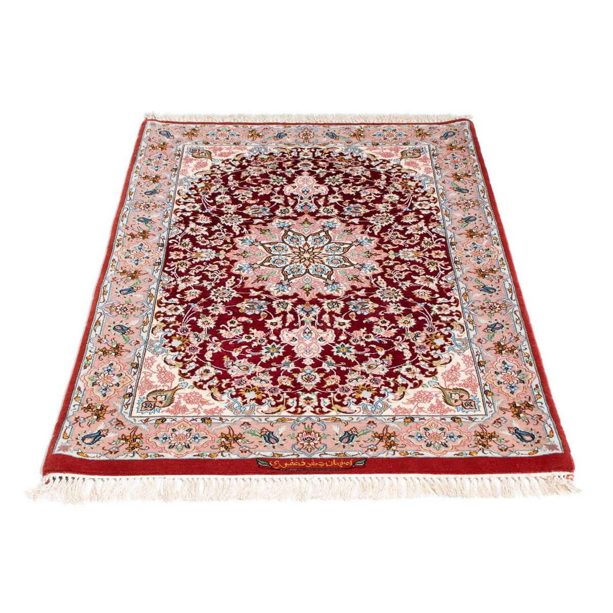 Dywan perski - Isfahan - Premium - 123 x 83 cm - czerwony