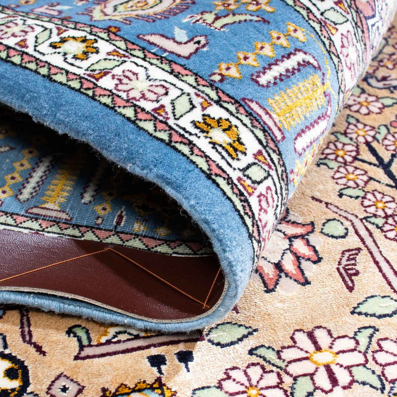 Dywan perski - Isfahan - Premium - 126 x 83 cm - jasnoniebieski