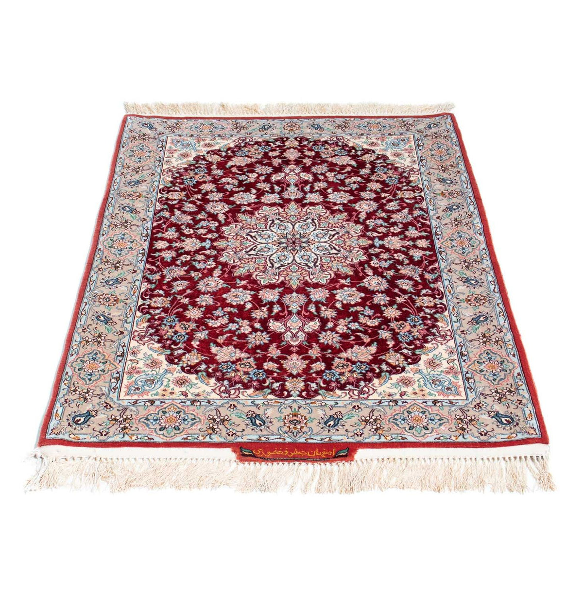 Dywan perski - Isfahan - Premium - 119 x 84 cm - czerwony