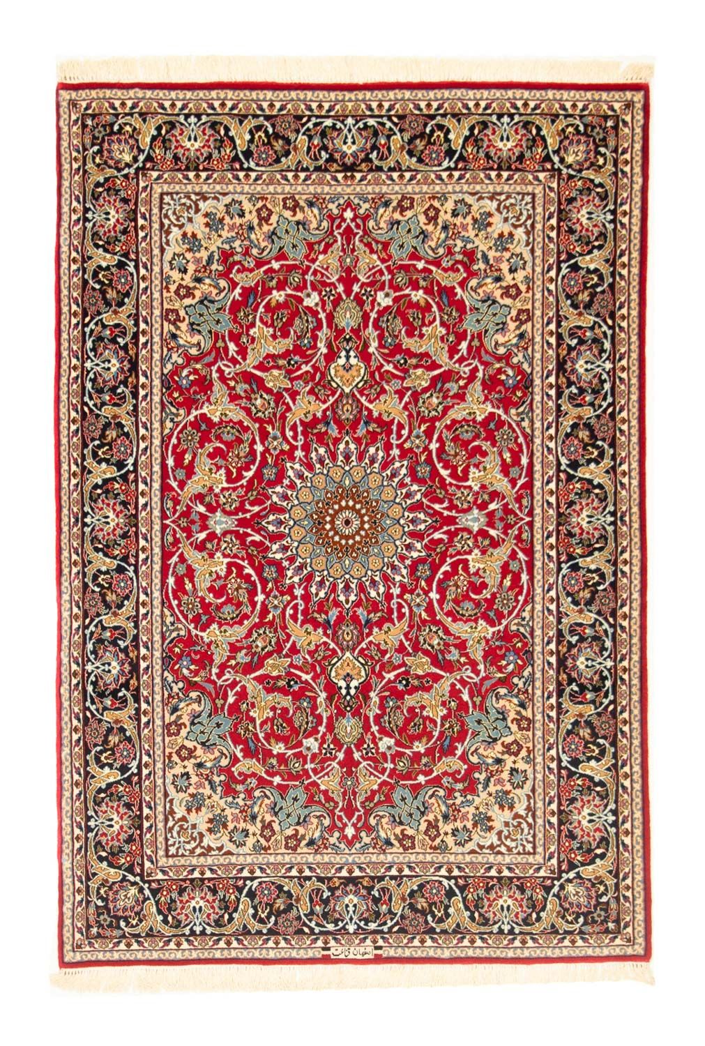 Dywan perski - Isfahan - Premium - 161 x 109 cm - czerwony