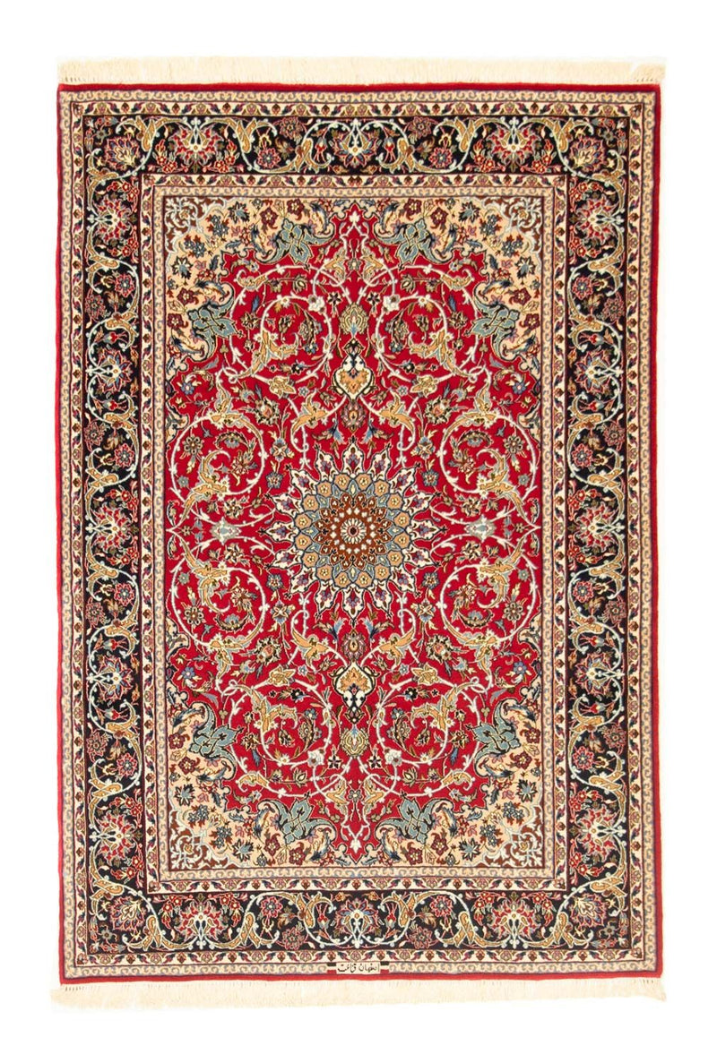 Dywan perski - Isfahan - Premium - 161 x 109 cm - czerwony