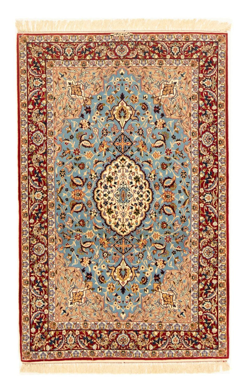 Dywan perski - Isfahan - Premium - 172 x 112 cm - jasnoniebieski