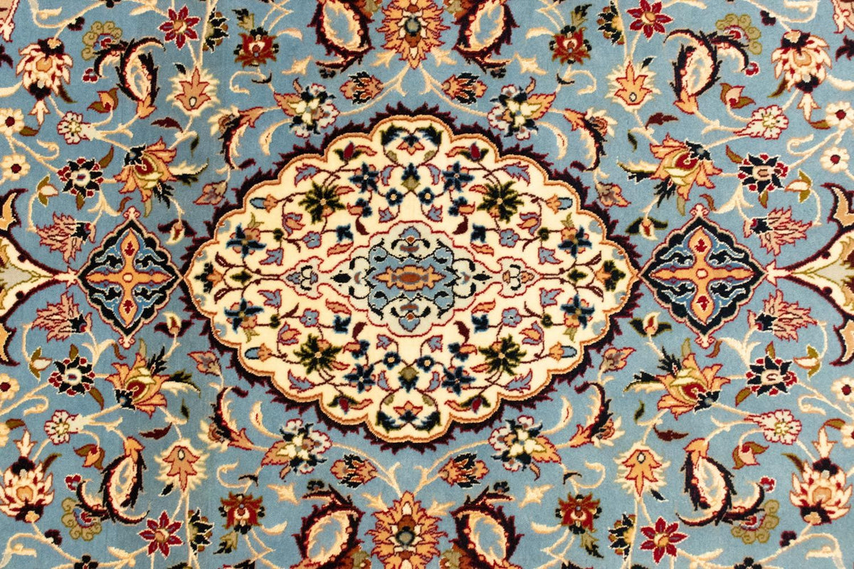 Dywan perski - Isfahan - Premium - 172 x 112 cm - jasnoniebieski