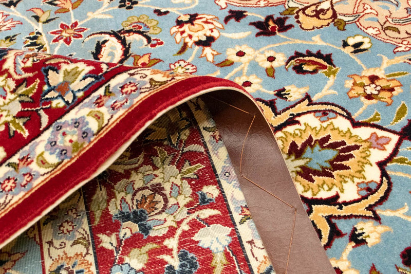 Dywan perski - Isfahan - Premium - 172 x 112 cm - jasnoniebieski