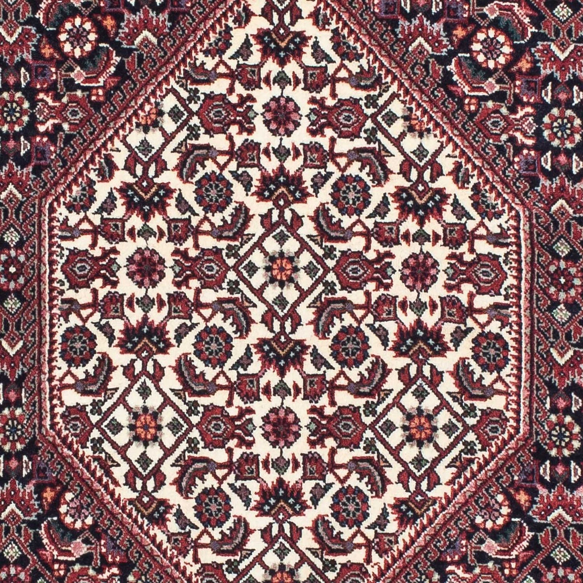 Biegacz Dywan perski - Bijar - 206 x 73 cm - ciemnoniebieski