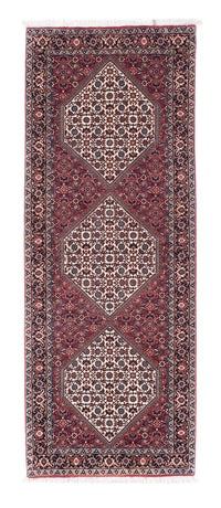 Biegacz Dywan perski - Bijar - 206 x 75 cm - czerwony
