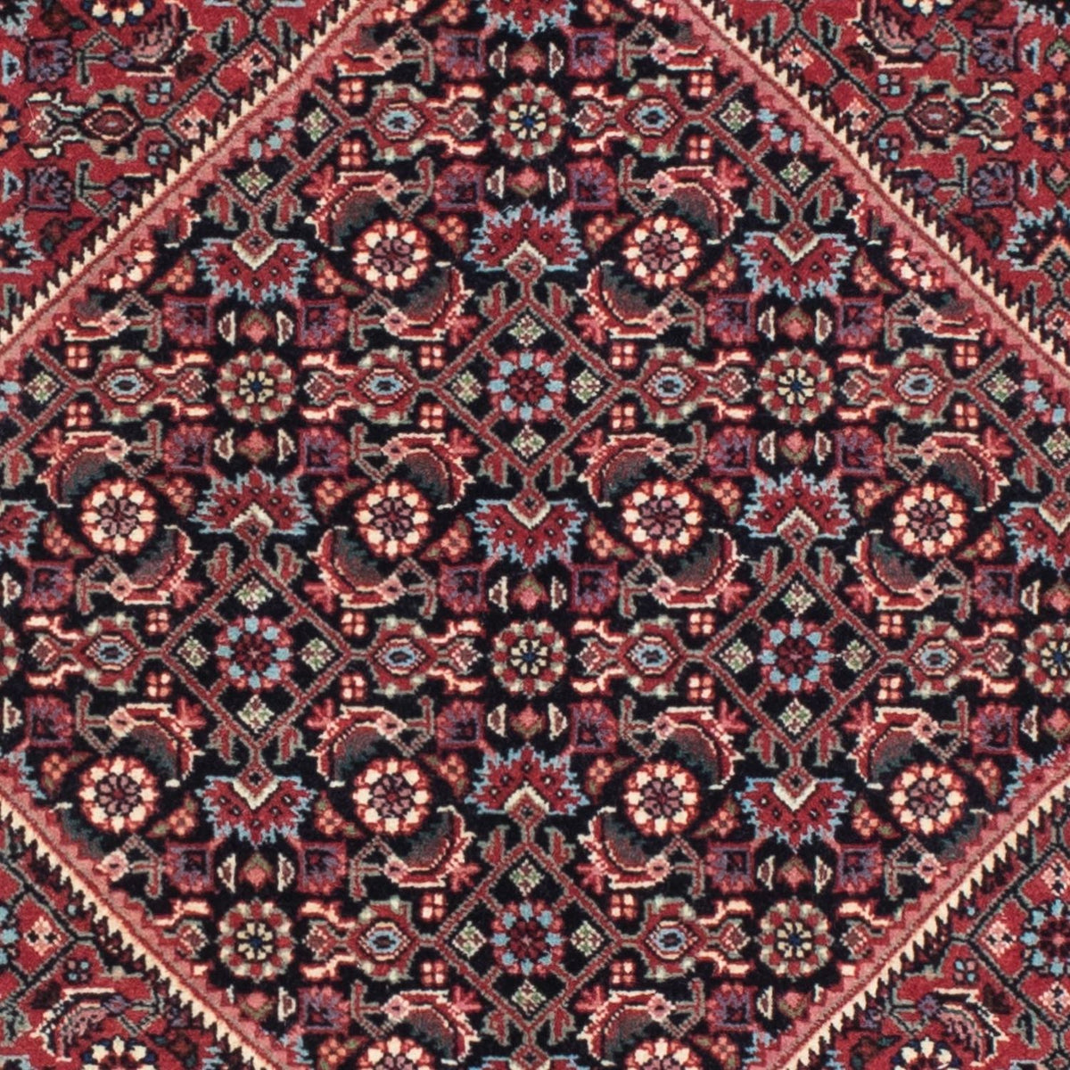 Biegacz Dywan perski - Bijar - 209 x 72 cm - ciemnoniebieski