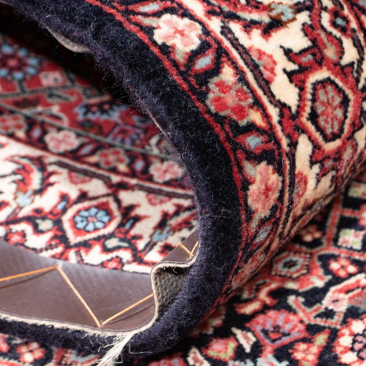 Biegacz Dywan perski - Bijar - 209 x 72 cm - ciemnoniebieski