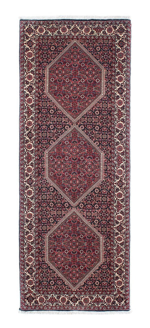 Biegacz Dywan perski - Bijar - 207 x 74 cm - ciemnoniebieski