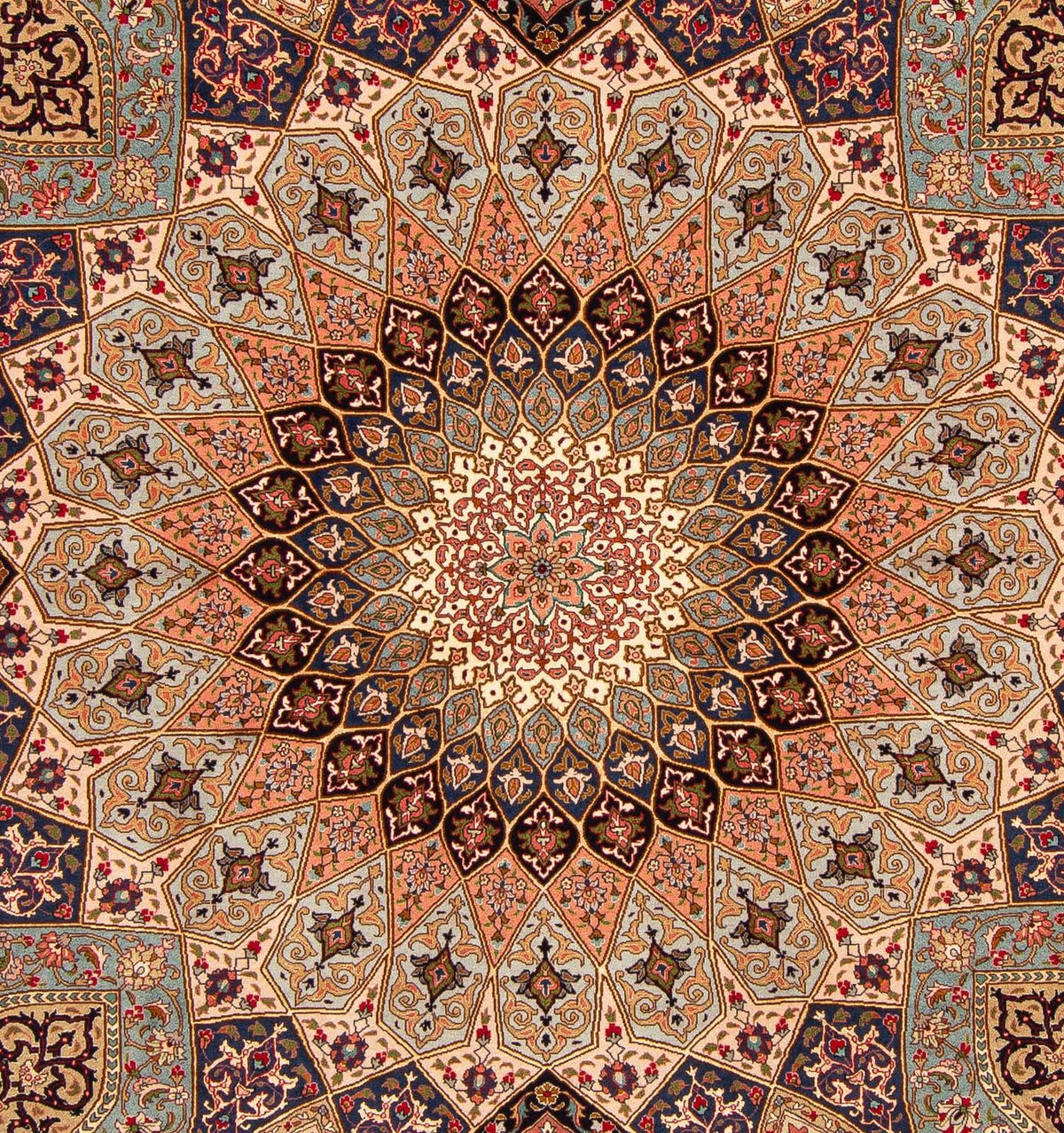 Dywan perski - Tabriz - Królewski - 242 x 205 cm - wielokolorowy