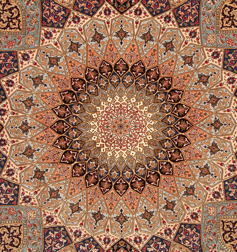 Dywan perski - Tabriz - Królewski - 242 x 205 cm - wielokolorowy