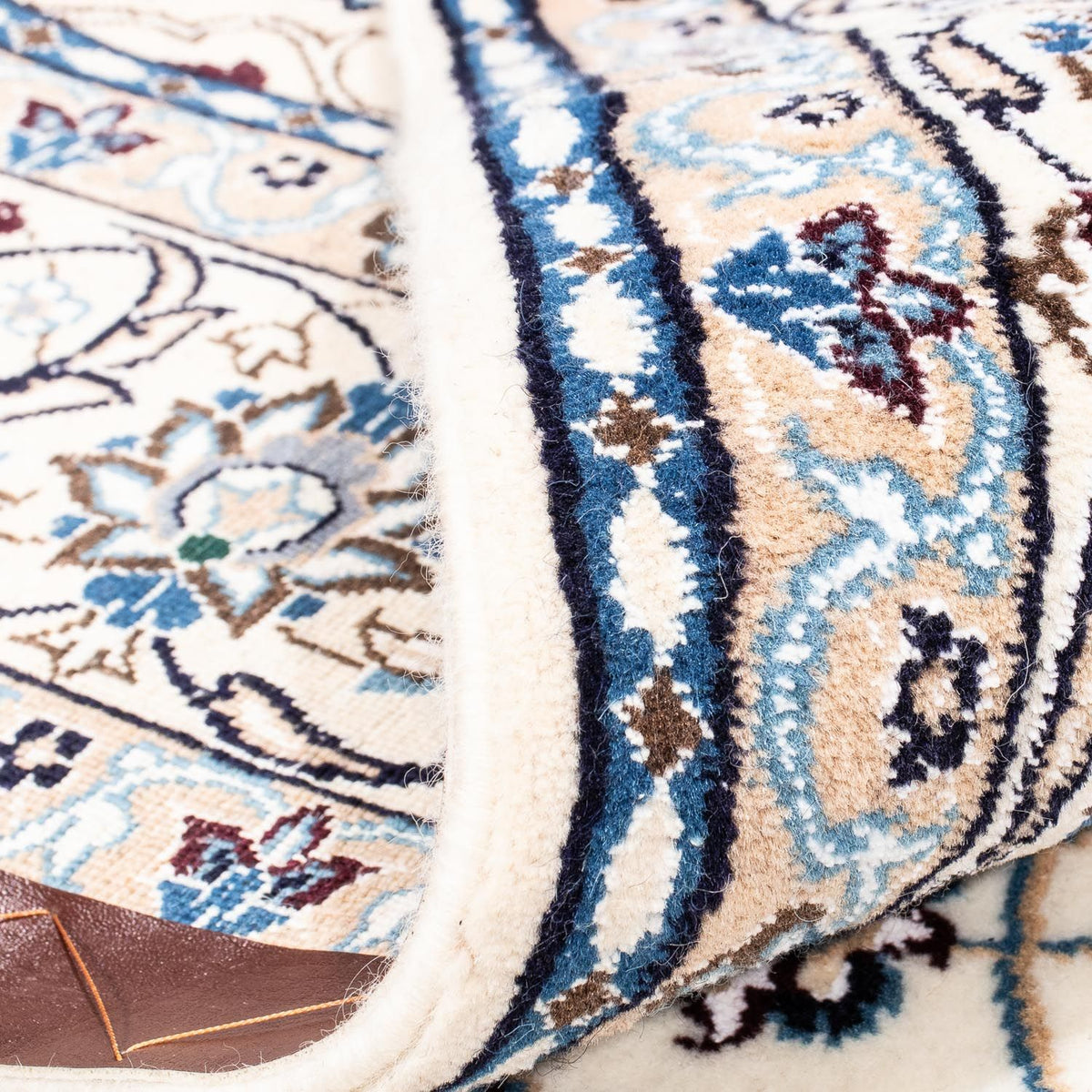 Dywan perski - Nain - Królewski kwadratowy  - 210 x 202 cm - beżowy