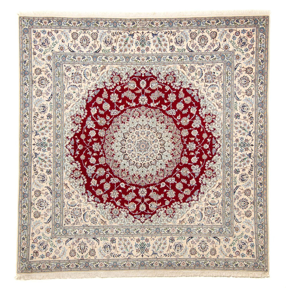 Dywan perski - Nain - Premium kwadratowy  - 205 x 202 cm - beżowy