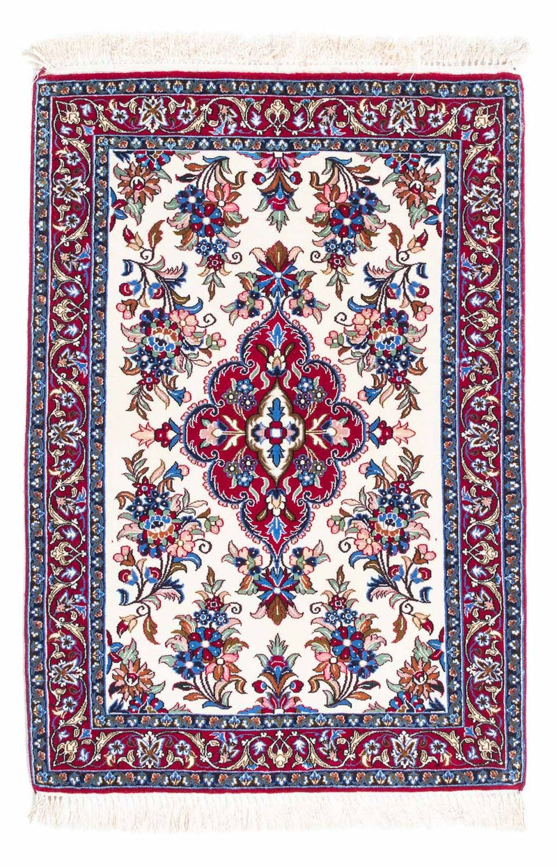 Dywan perski - Isfahan - Premium - 107 x 72 cm - beżowy