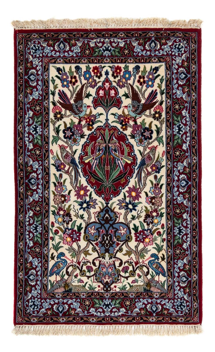 Dywan perski - Isfahan - Premium - 105 x 67 cm - ciemna czerwień
