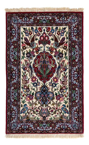Dywan perski - Isfahan - Premium - 105 x 67 cm - ciemna czerwień