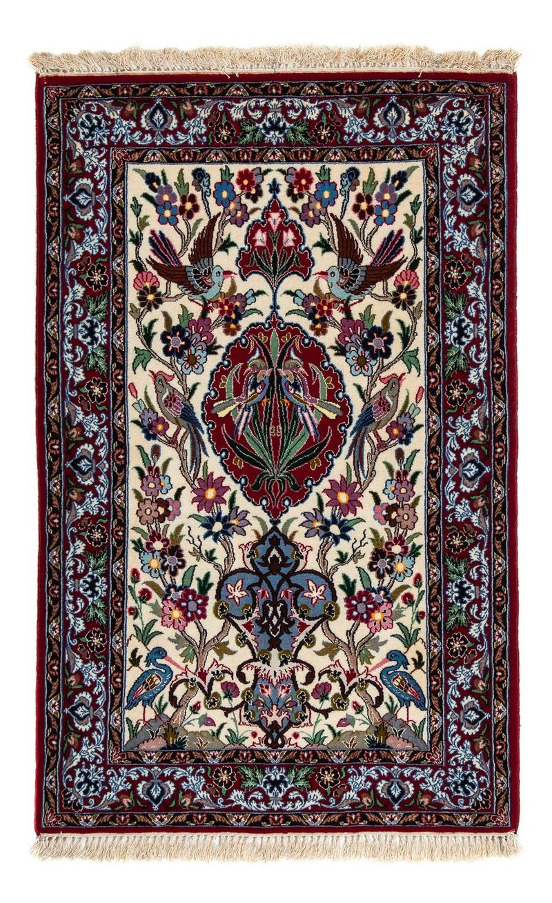 Dywan perski - Isfahan - Premium - 105 x 67 cm - ciemna czerwień