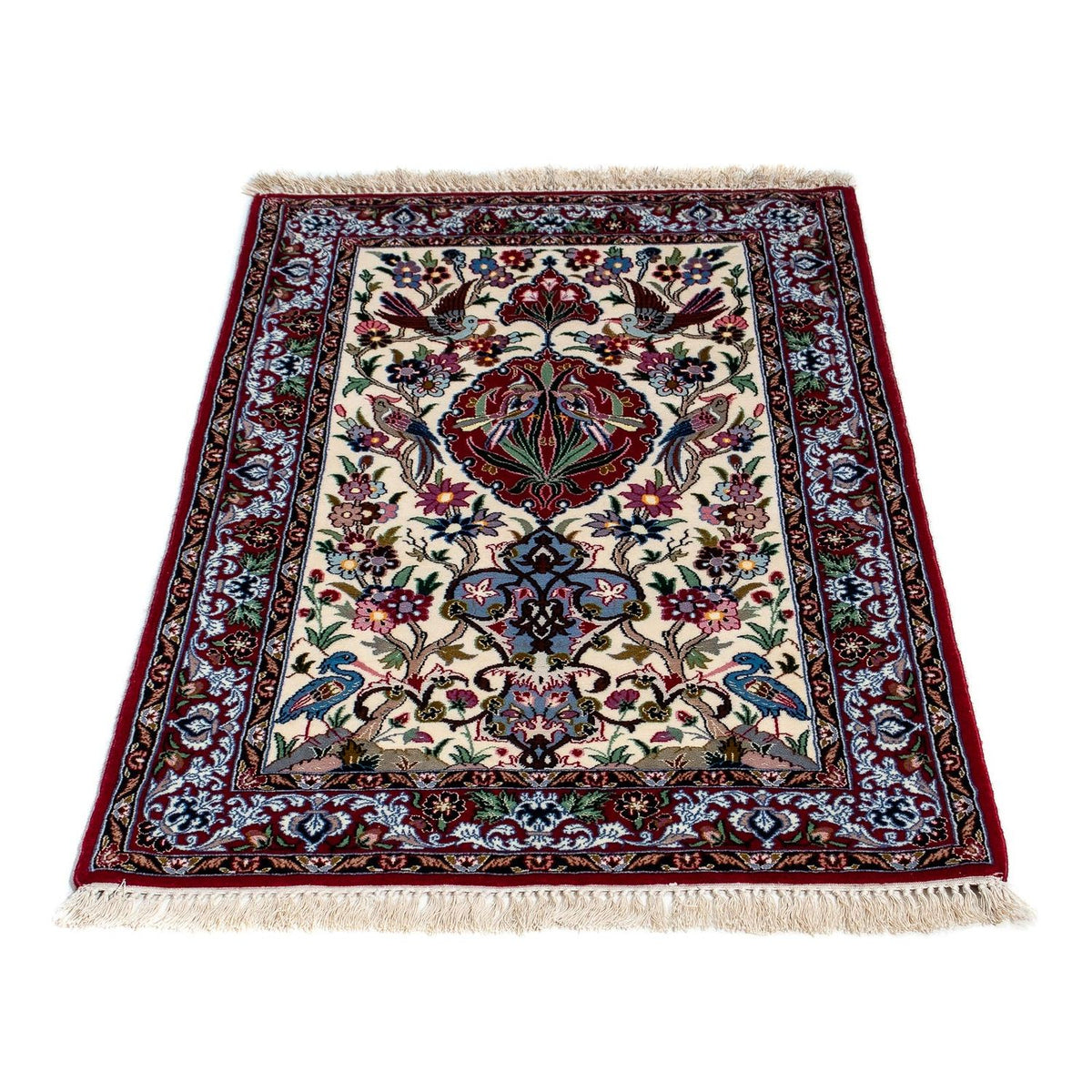 Dywan perski - Isfahan - Premium - 105 x 67 cm - ciemna czerwień
