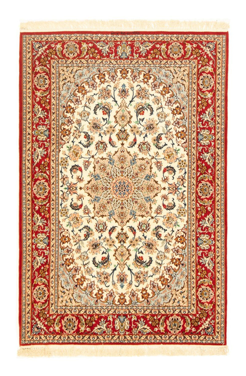 Dywan perski - Isfahan - Premium - 163 x 109 cm - beżowy